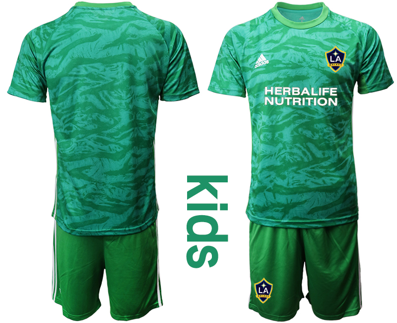 Youth 2020-2021 club Los Angeles Galaxy green goalkeeper blank Soccer Jerseys